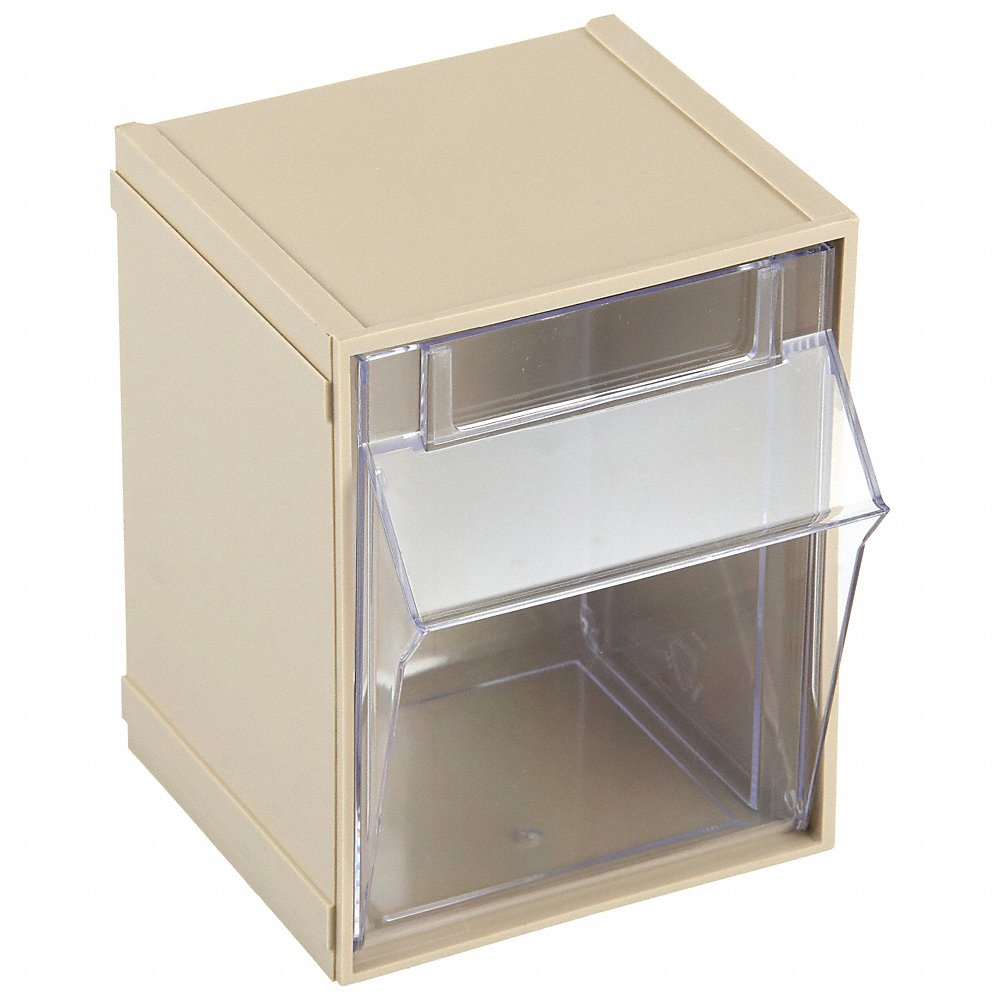 QUANTUM STORAGE SYSTEMS QTB405IV Tip Out Bin Individual W 3/4 Ivory | AC3FPF 2TB14