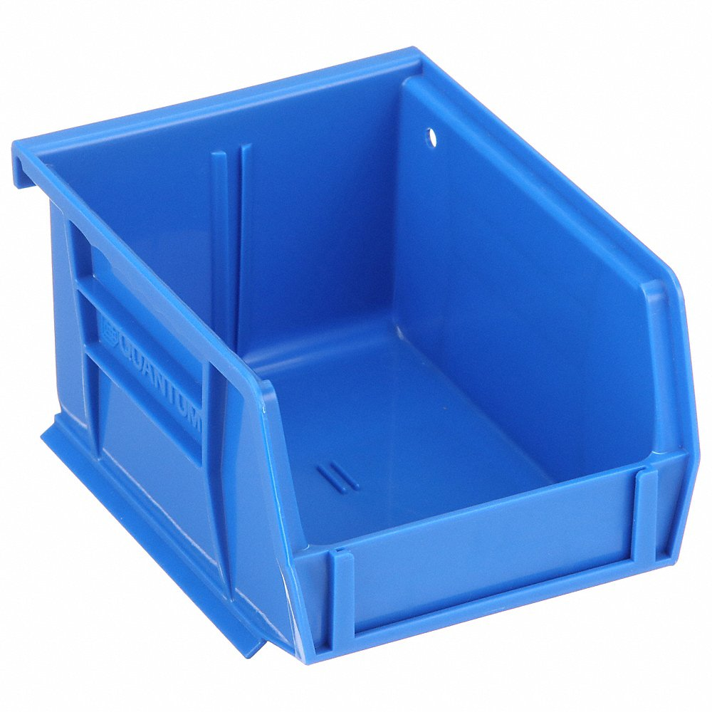 QUANTUM STORAGE SYSTEMS QUS210BL Hang/stack Bin 5-3/8l x 4-1/8w Blue | AF4NUU 9DUW8