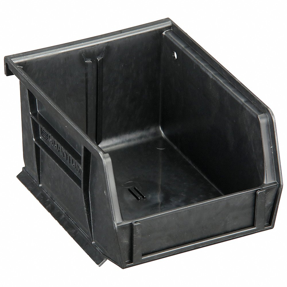 QUANTUM STORAGE SYSTEMS QUS210CO Esd Conductive Bin 5-3/8 x 4-1/8 x 3 Inch Black | AD9GJA 4RR35