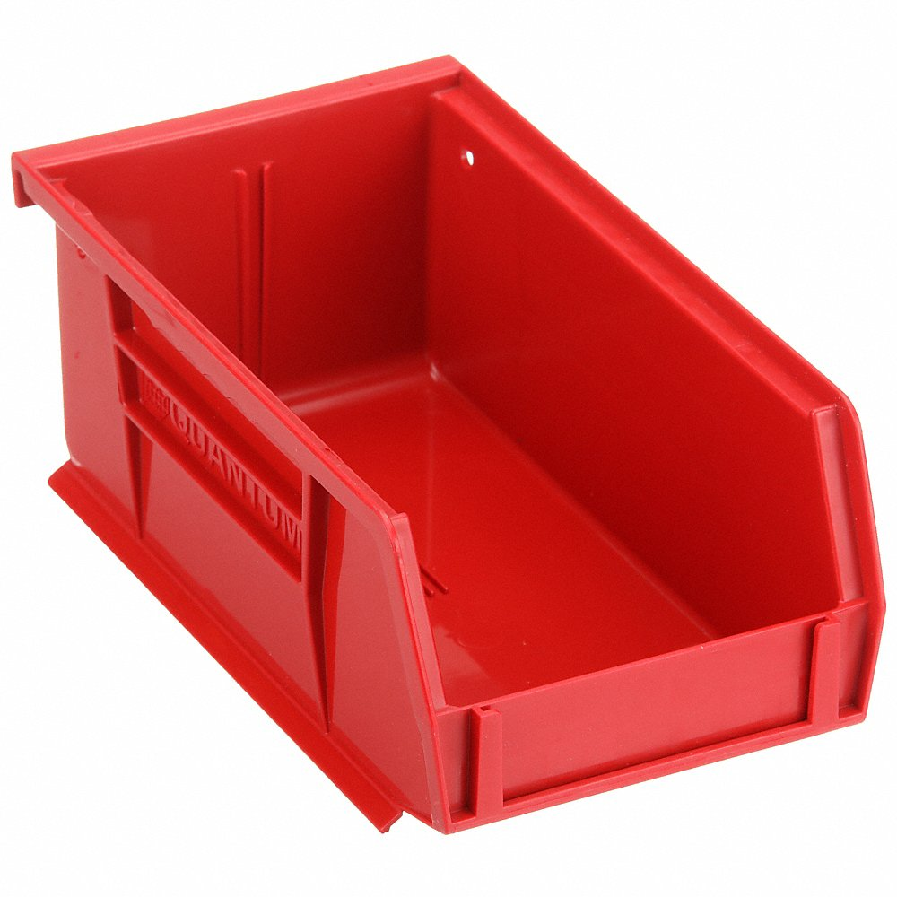 QUANTUM STORAGE SYSTEMS QUS220RD Hang/stack Bin 7-3/8l x 4-1/8w Red | AF4EMR 8TT57