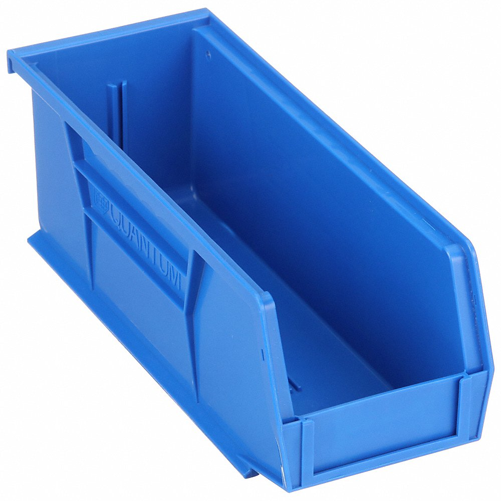 QUANTUM STORAGE SYSTEMS QUS224BL Hang/stack Bin 10-7/8l x 4-1/8w Blue | AF4NYZ 9DYJ8