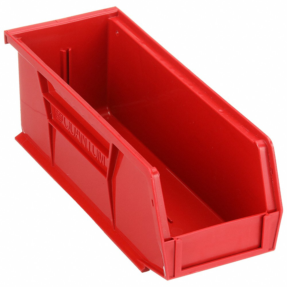 QUANTUM STORAGE SYSTEMS QUS224RD Hang/stack Bin 10-7/8l x 4-1/8w Red | AF4DVZ 8TK82