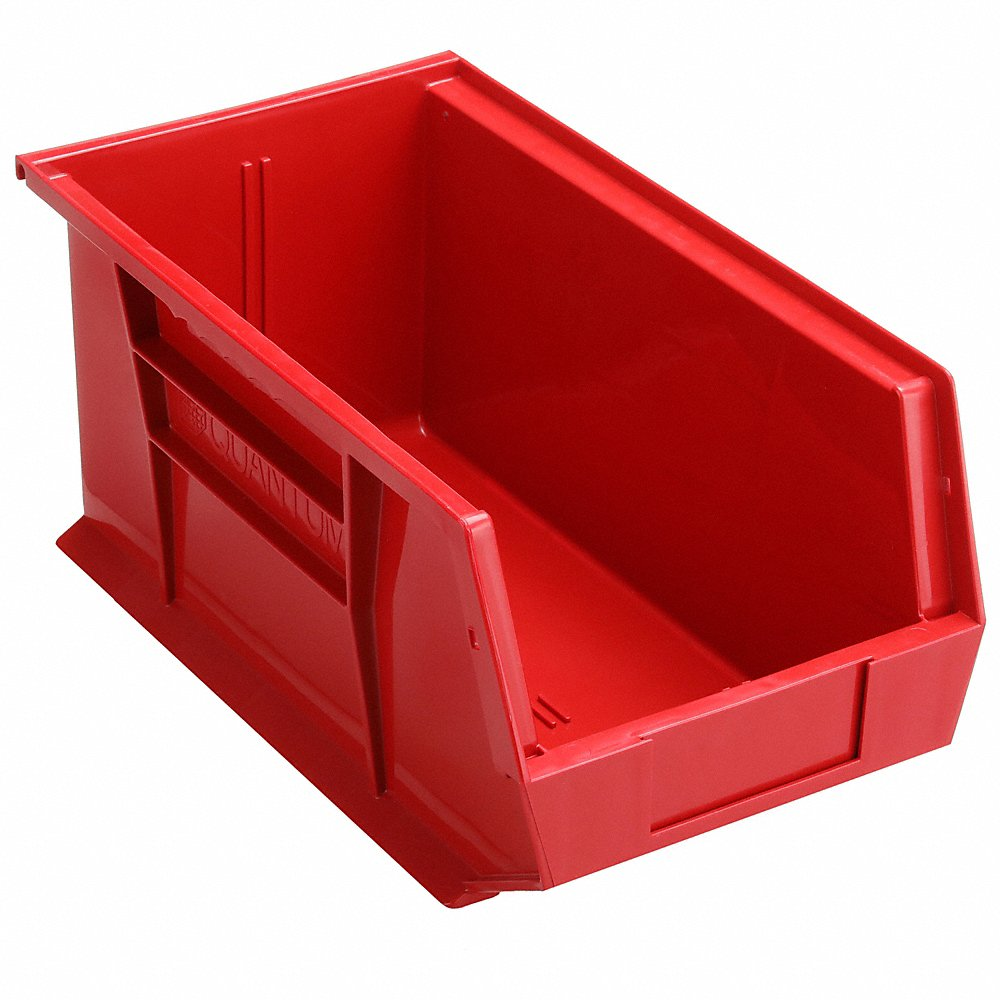 QUANTUM STORAGE SYSTEMS QUS240RD Hang/stack Bin 14-3/4l x 8-1/4w Red | AF3QXF 8CA76
