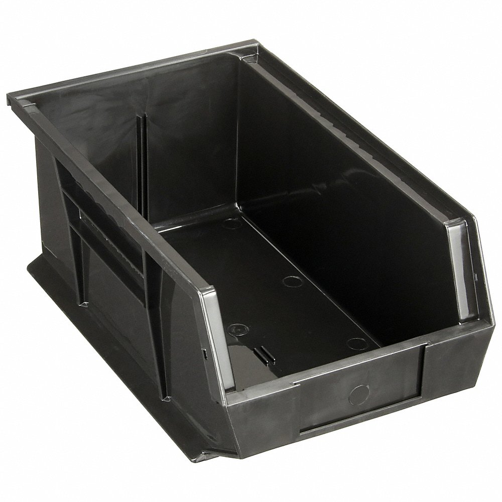 QUANTUM STORAGE SYSTEMS QUS241BK Hang And Stack Bin 13-5/8 Inch Length Black | AC6HTD 33Z329
