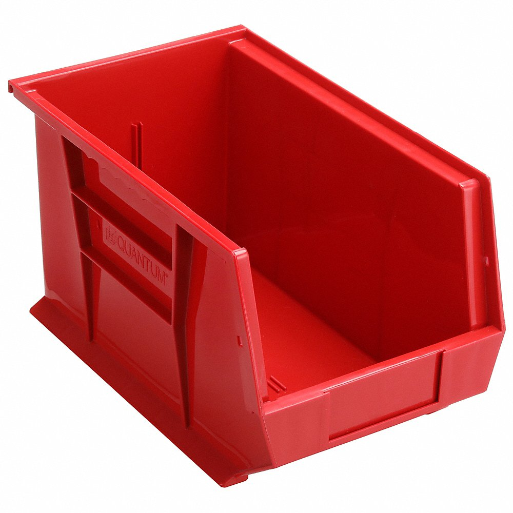 QUANTUM STORAGE SYSTEMS QUS242RD Hang/stack Bin 13-5/8 x 8-1/4 x 8 Red | AC6HTP 33Z339