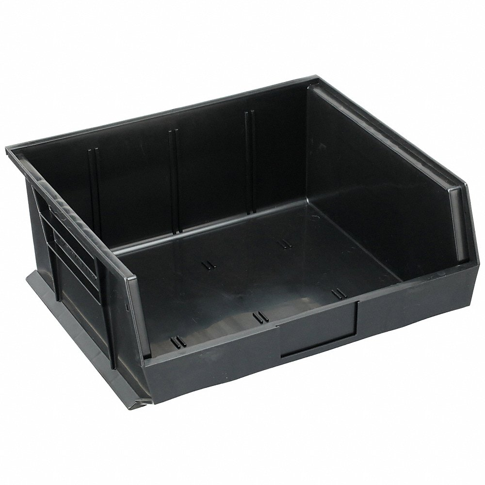 QUANTUM STORAGE SYSTEMS QUS250BR Hang And Stack Bin 14-3/4 Inch Length Black | AB2TUW 1NTW3