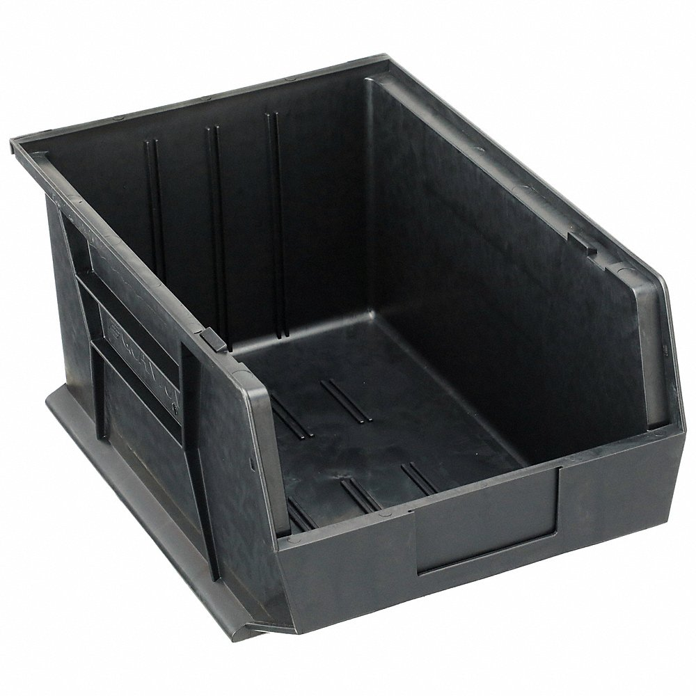 QUANTUM STORAGE SYSTEMS QUS255CO Esd Conductive Bin 16 x 11 x 8 Inch Black | AC3FPR 2TB26