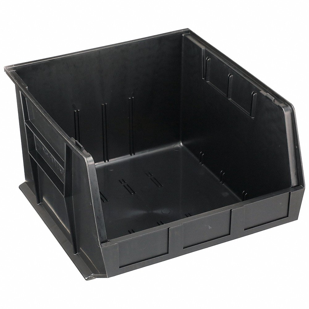 QUANTUM STORAGE SYSTEMS QUS270CO Esd Conductive Bin 18 x 16-1/2 x 11 Inch Black | AD9GJG 4RR42