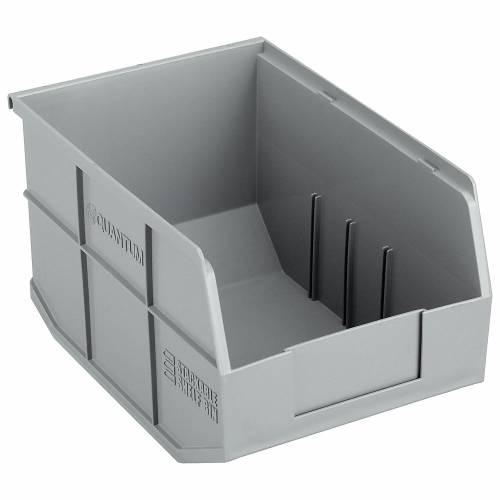 QUANTUM STORAGE SYSTEMS SSB423GY Shelf Bin 8-1/4 Inch Width 7 Inch H Gray | AB7XDN 24K196