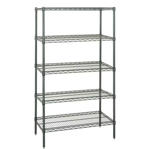 QUANTUM STORAGE SYSTEMS WR63-1848P-5 Wire Shelving, Starter Unit, 5 Shelf, 18 x 48 x 63 Inch Size, Proform Green Epoxy | CG9QKG