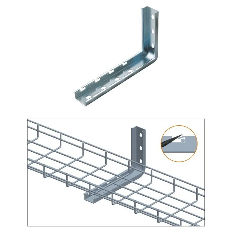 Cable Tray L Wall Bracket, 12 Inch Size, Zinc