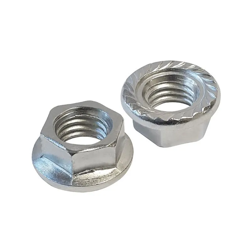 Zinc M8 Flanged HEX Nut For Cable Tray