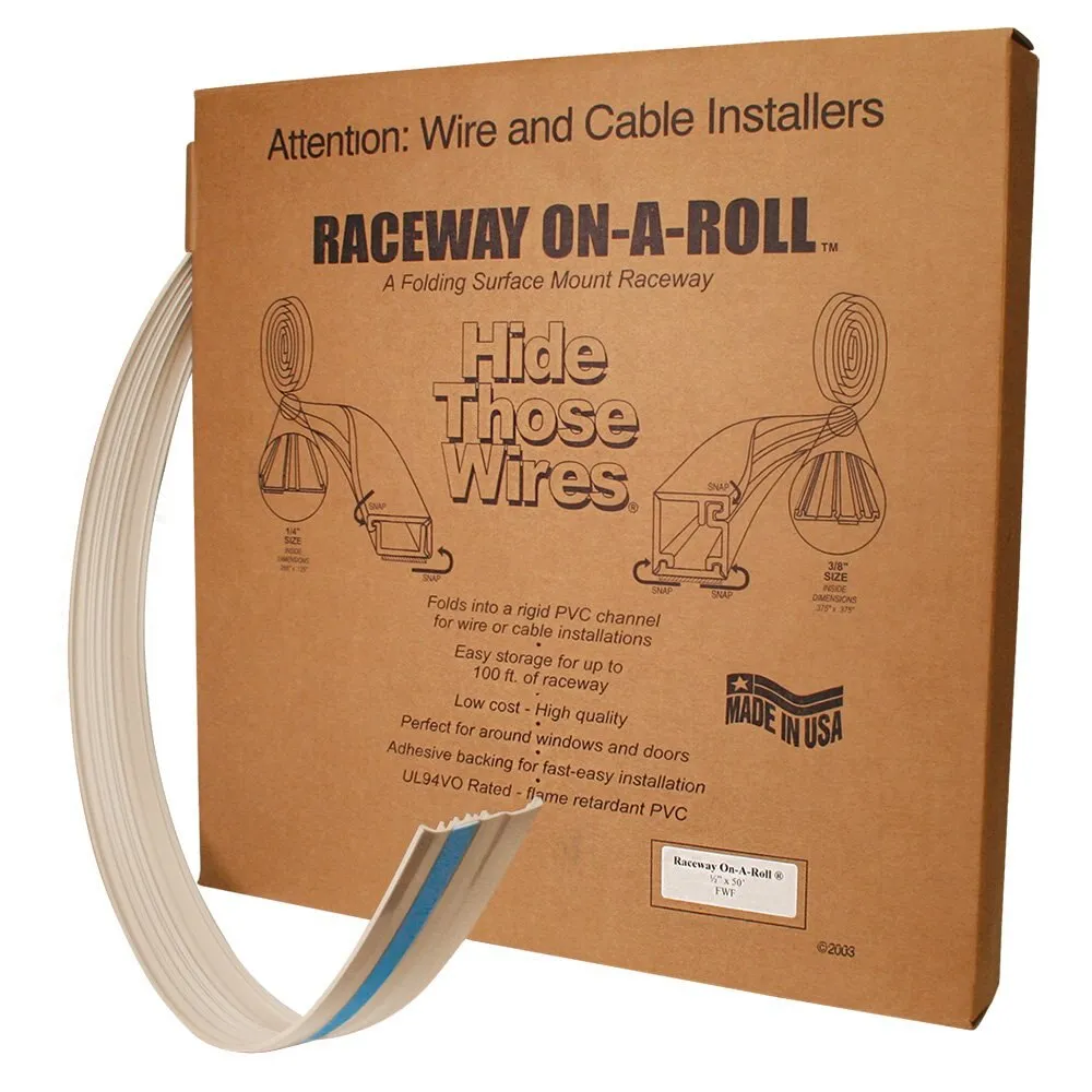 Raceway On-A-Roll, 1/4 Feet Feet, Beige, 50 Ft