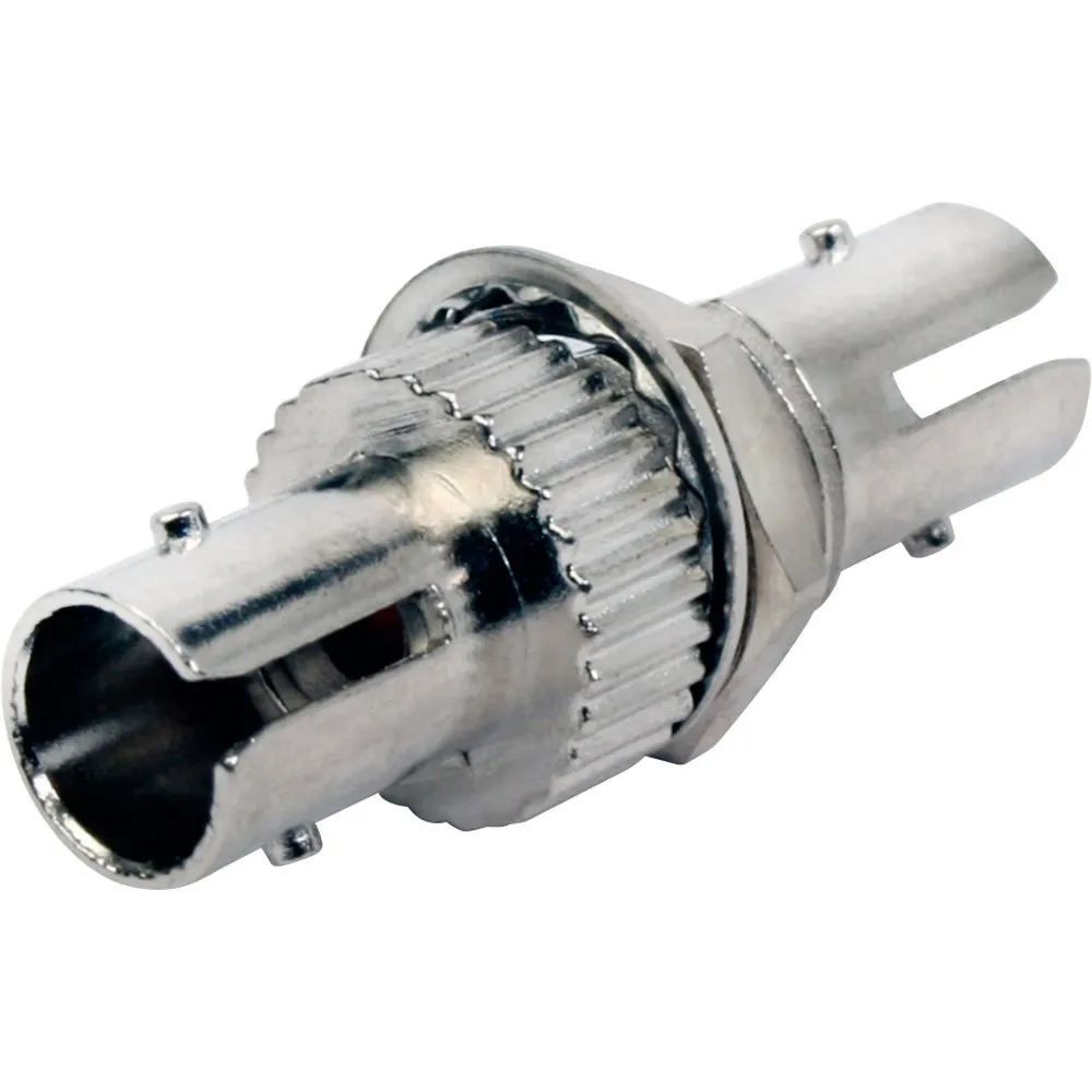 St/St Fiber Optic Adapter, (Simplex) Multi-Mode, Nickel Plated