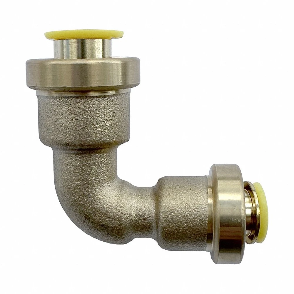 Push-Fit Elbow Fitting, 3/8 Inch OD x 1/2 Inch OD Size, Push-to-Connect x Push-to-Connect