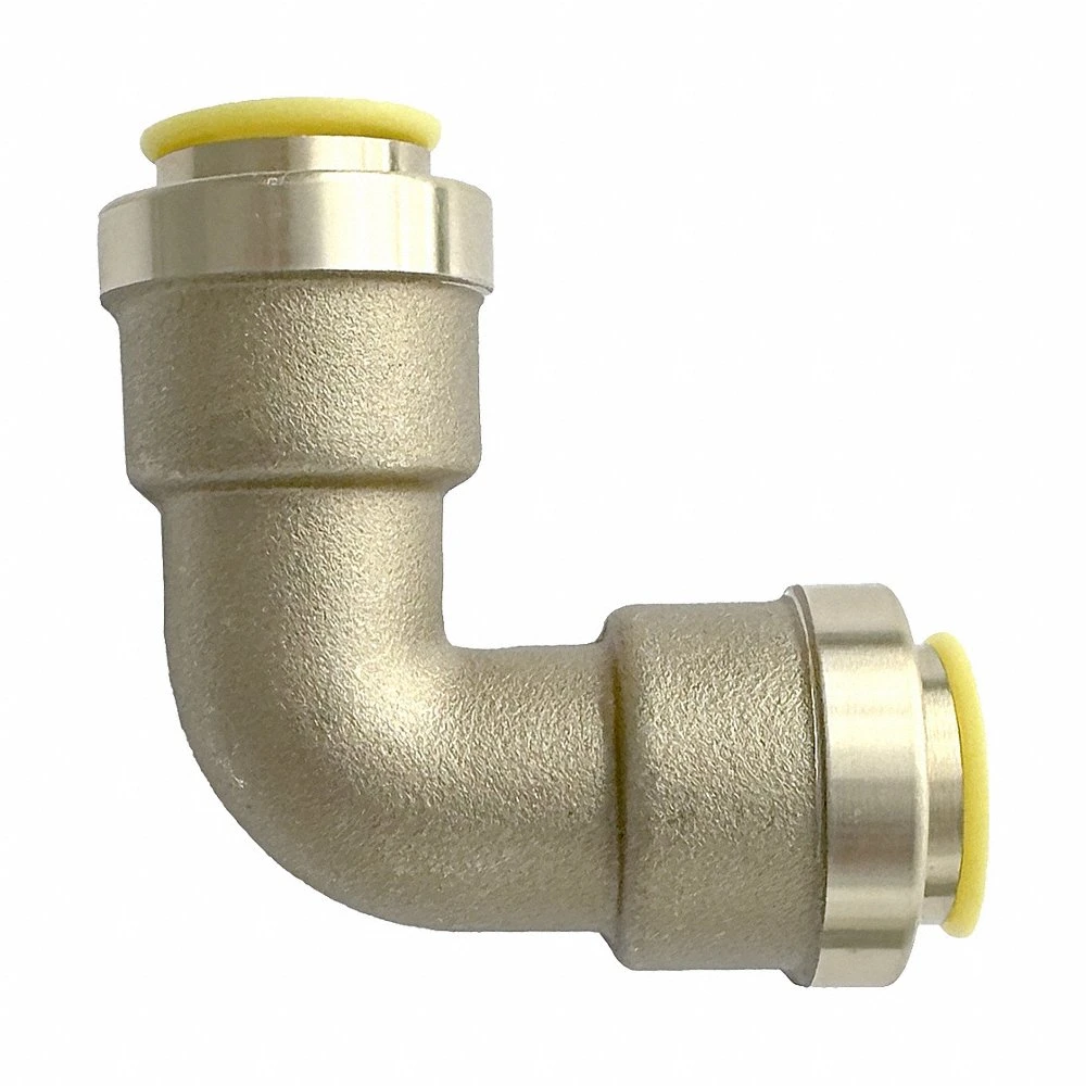 Push-Fit Elbow Fitting, 3/8 Inch OD x 3/8 Inch OD Size, Push-to-Connect x Push-to-Connect