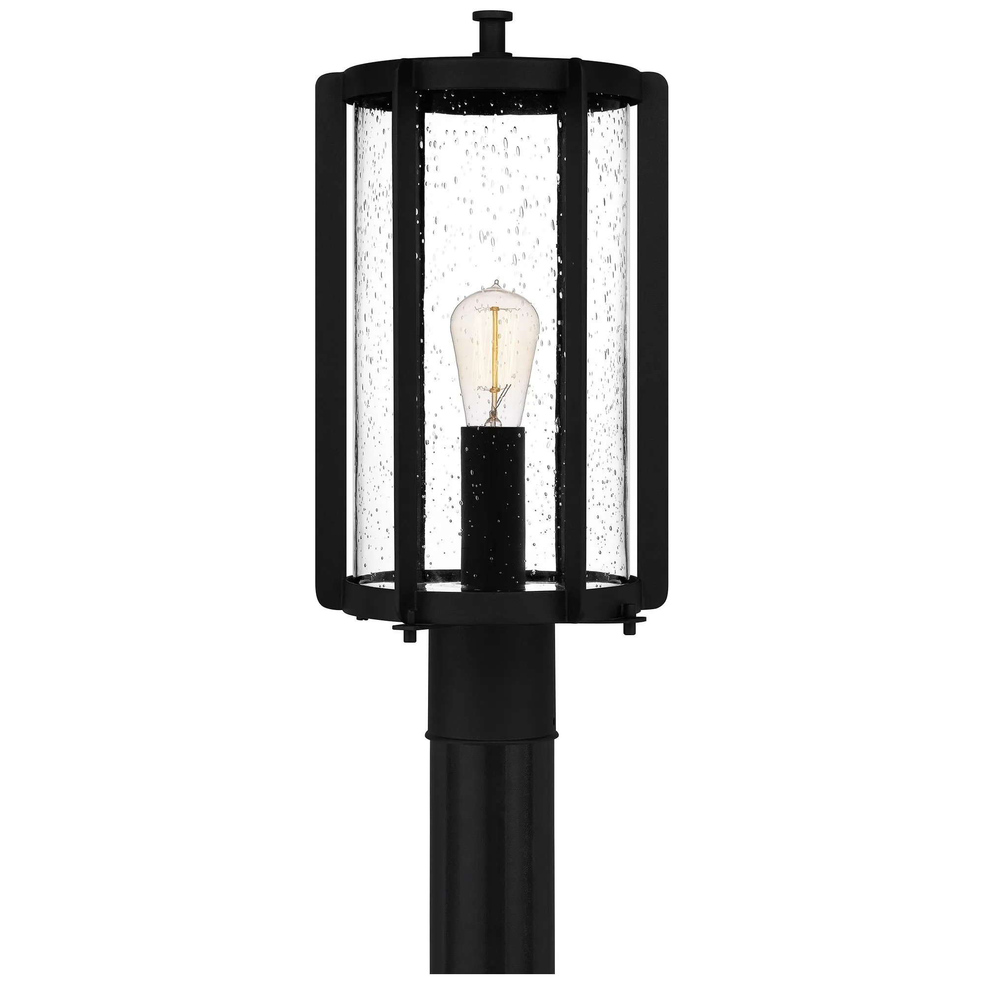 Hazel 1-Light Earth Black Outdoor Post Lantern