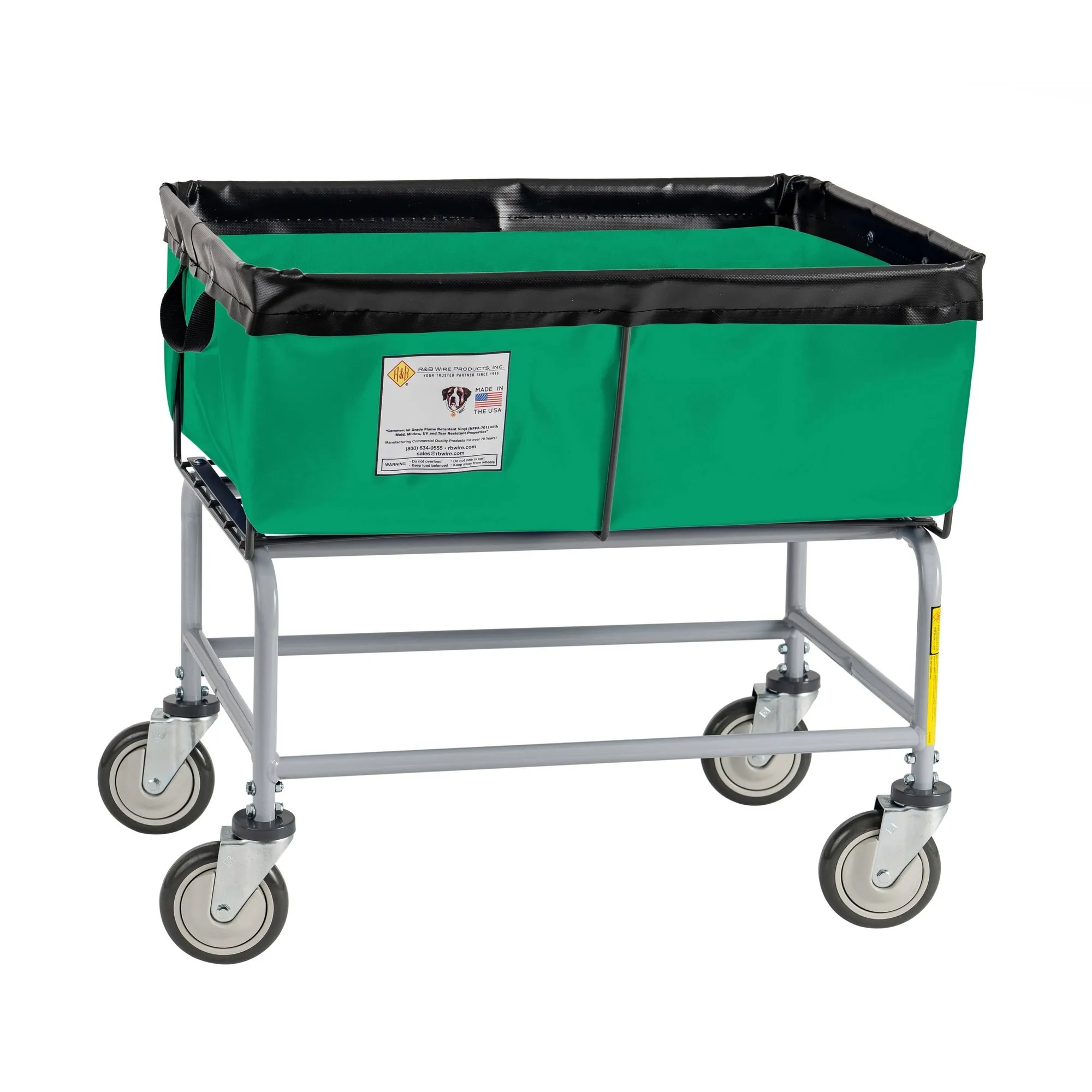 Elevated Basket Truck, Vinyl, 3 Bushel, Forest green