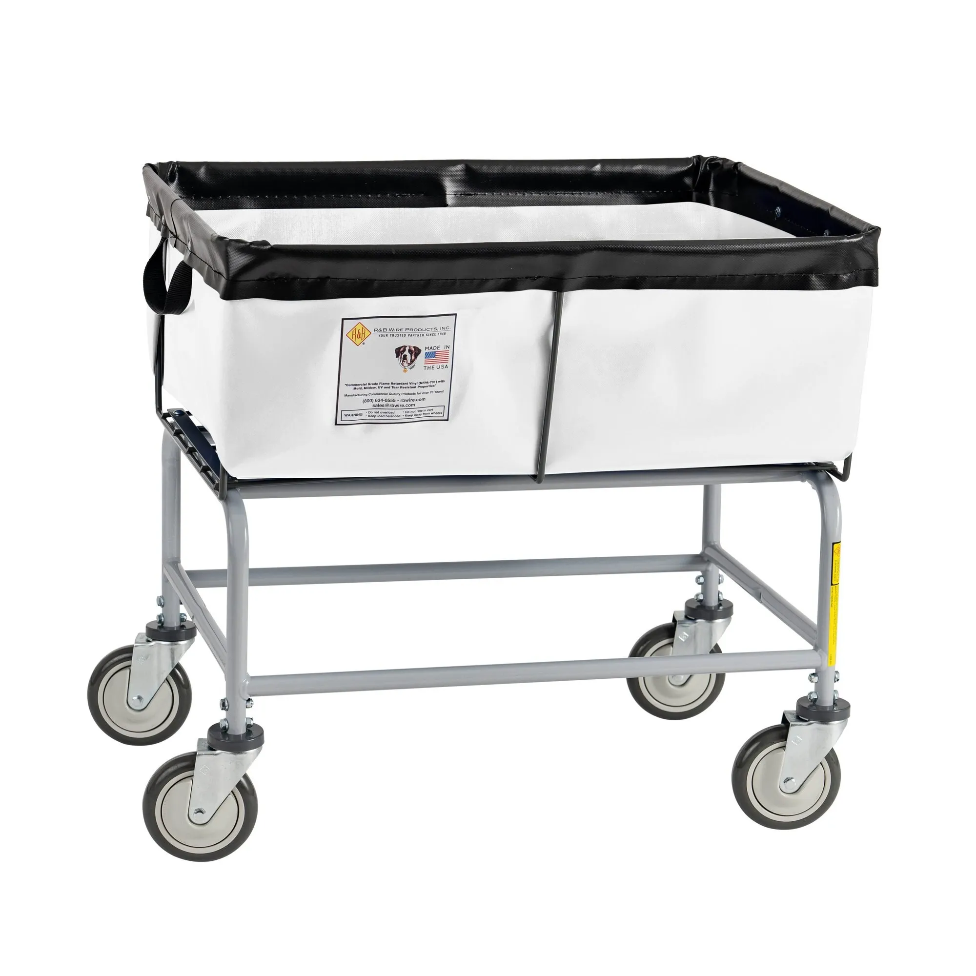 Elevated Basket Truck, Vinyl, 3 Bushel, White