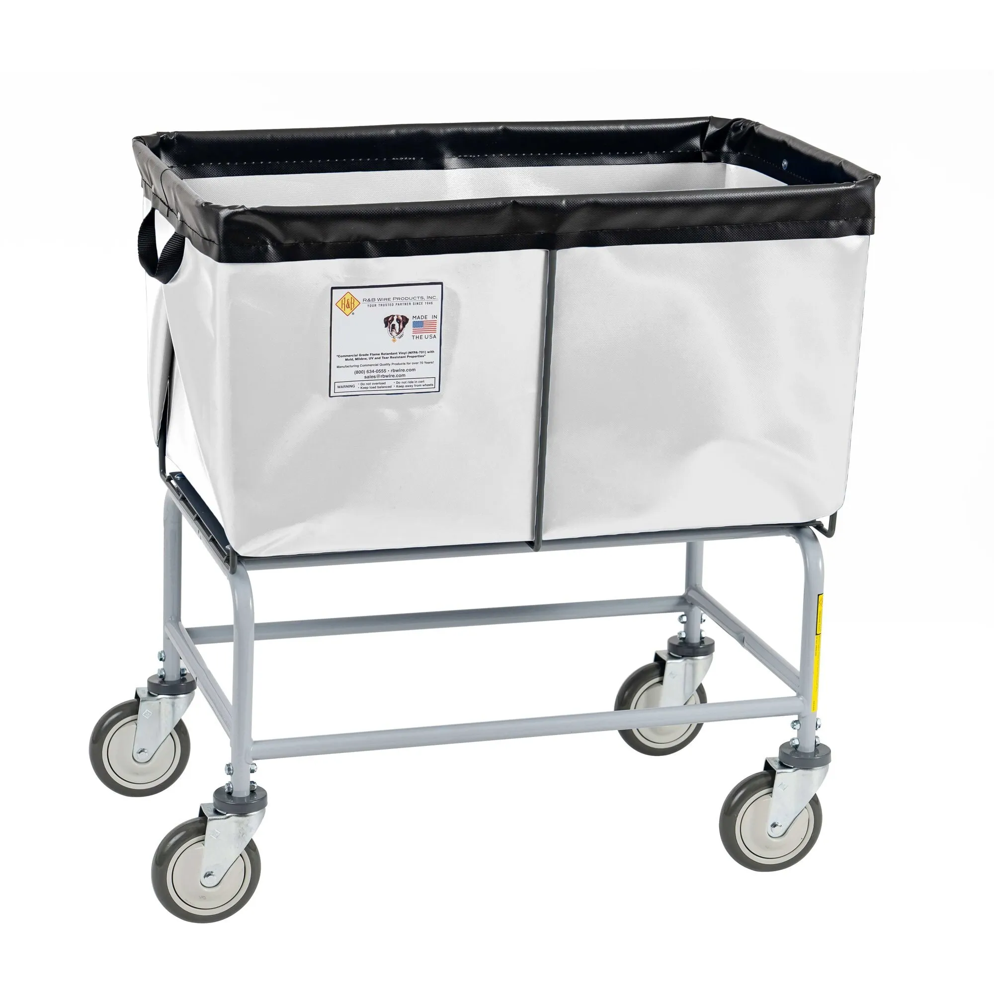 Elevated Basket Truck, Vinyl, 4 Bushel, White