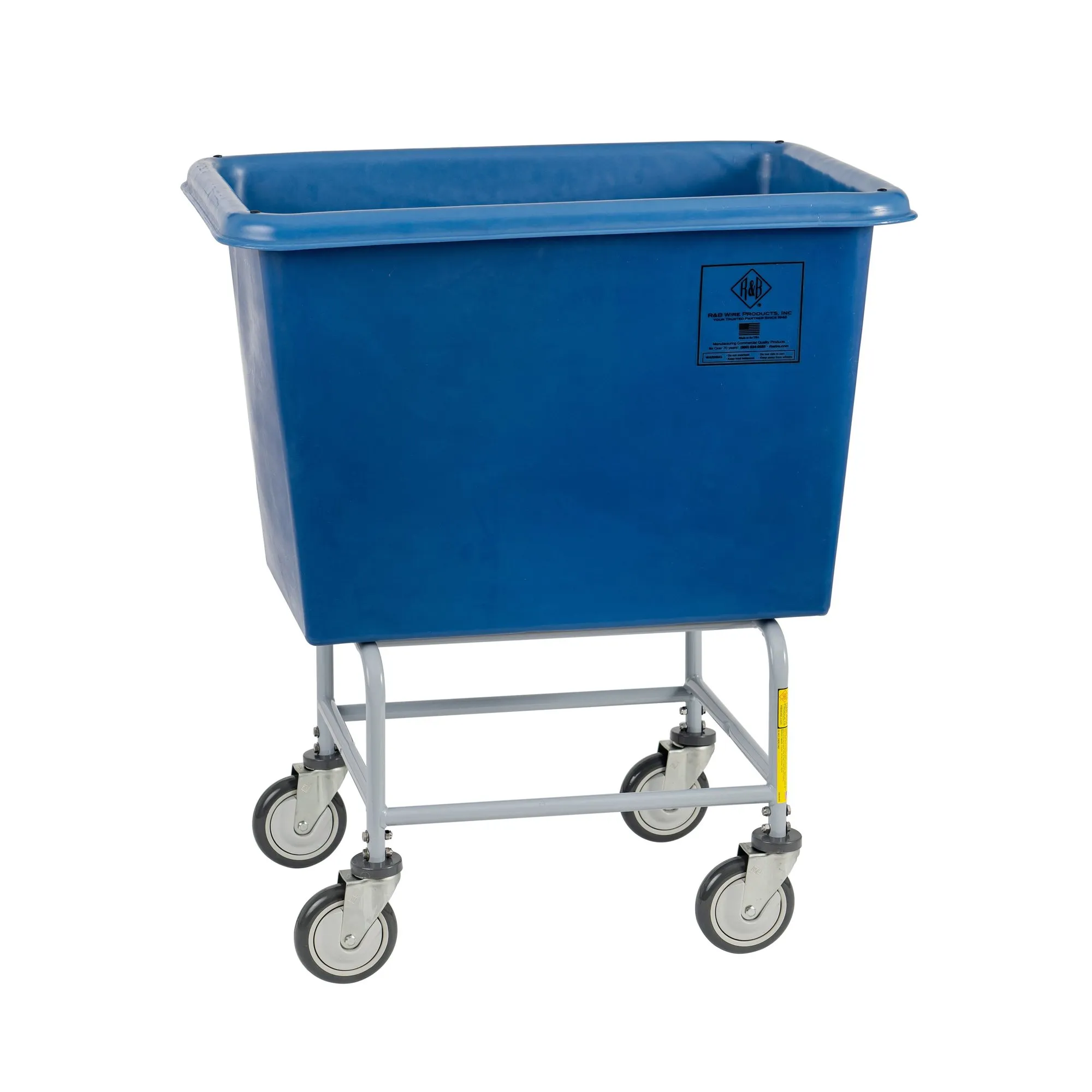 Elevated Basket Truck, Poly, 6 Bushel, Blue
