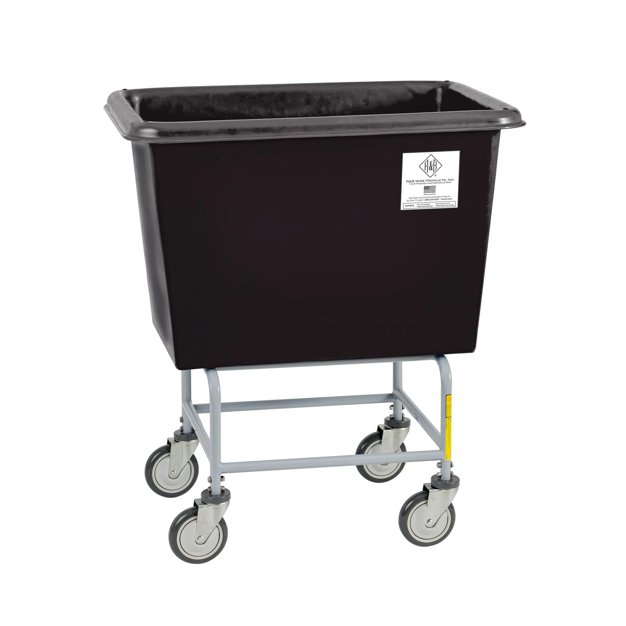 Elevated Basket Truck, Poly, 6 Bushel, Black
