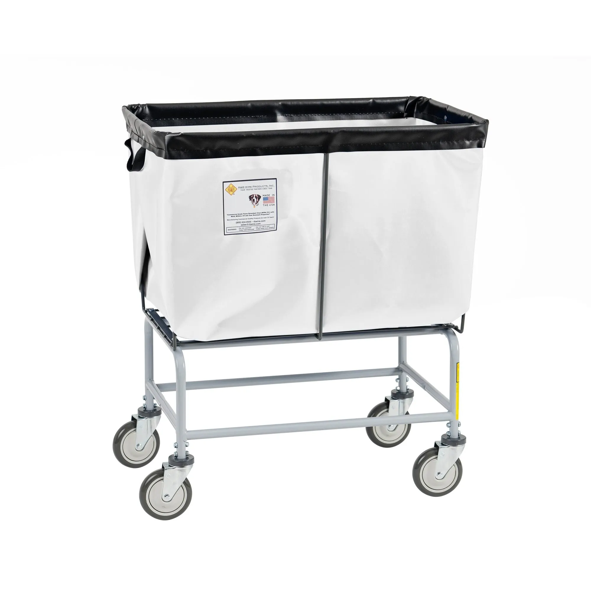 Elevated Basket Truck, Vinyl, 6 Bushel, White