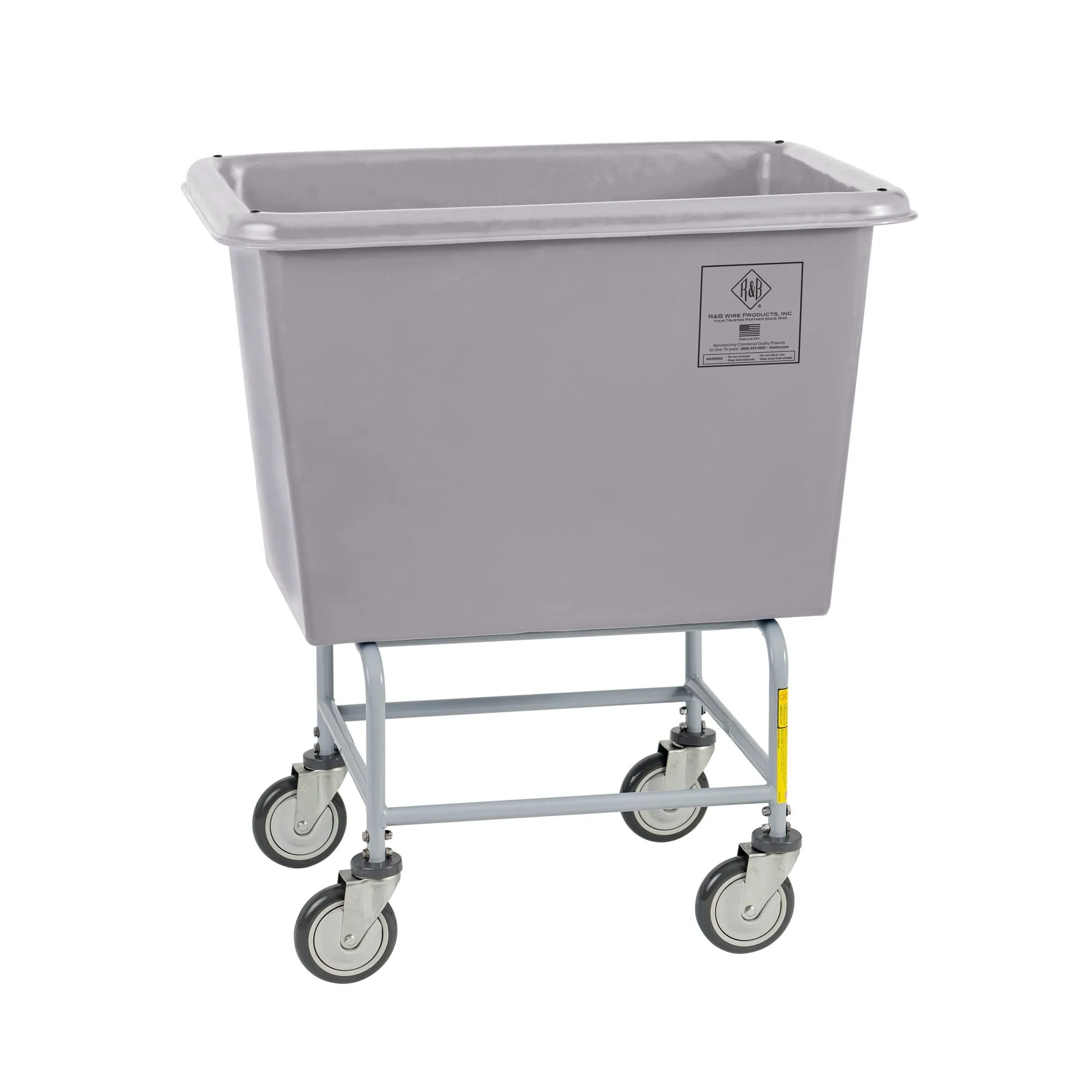 Elevated Basket Truck, Poly, 8 Bushel, Gray