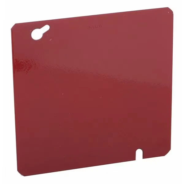 Cover Flat, Blank, Red 4-11/16 Inch