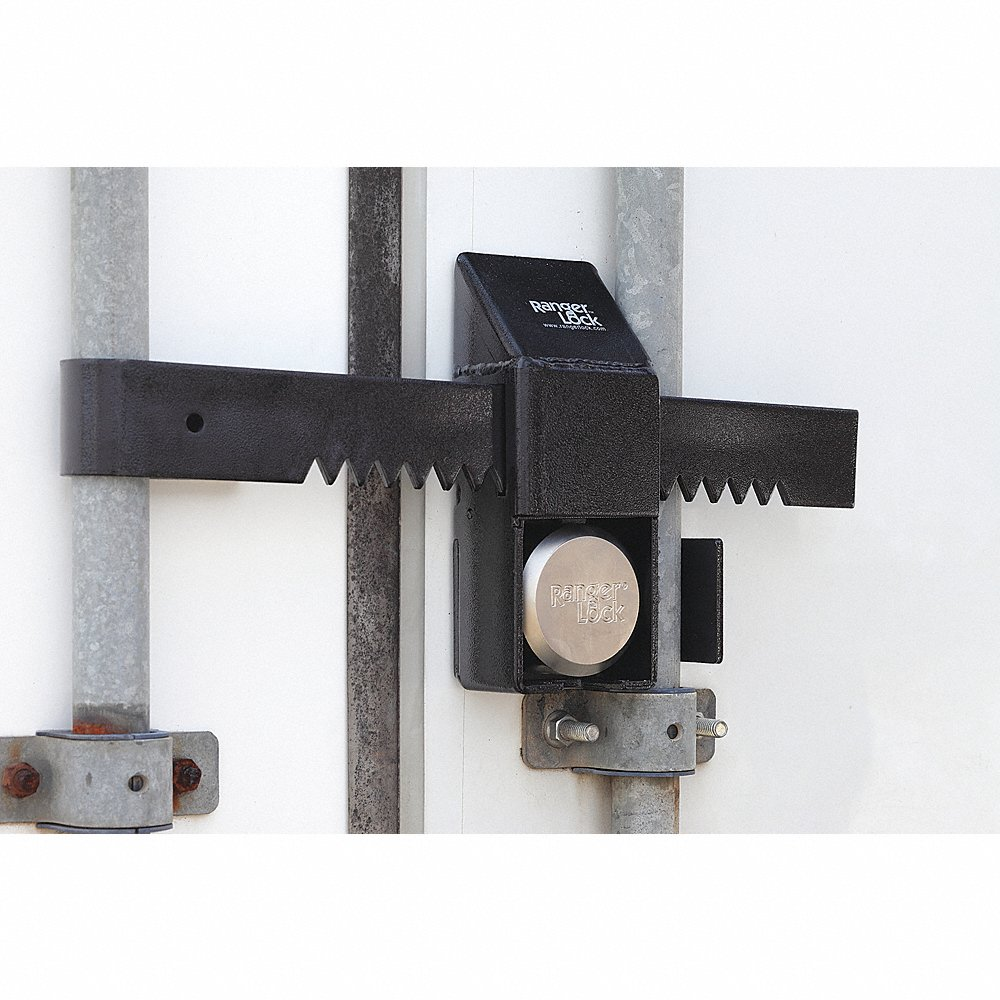 Padlock Guard, Hardened Steel, Blk, 15 InchL