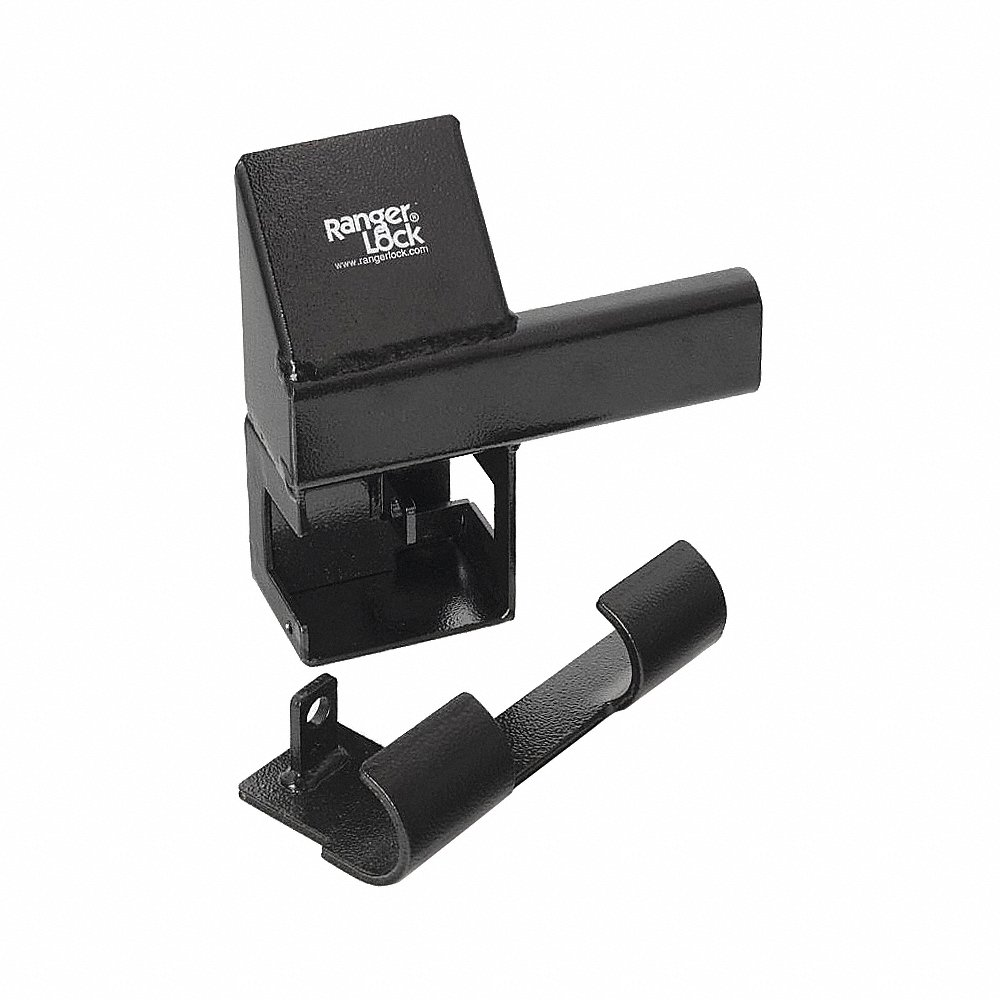 Padlock Guard, Hardened Steel, Blk, 9 InchL