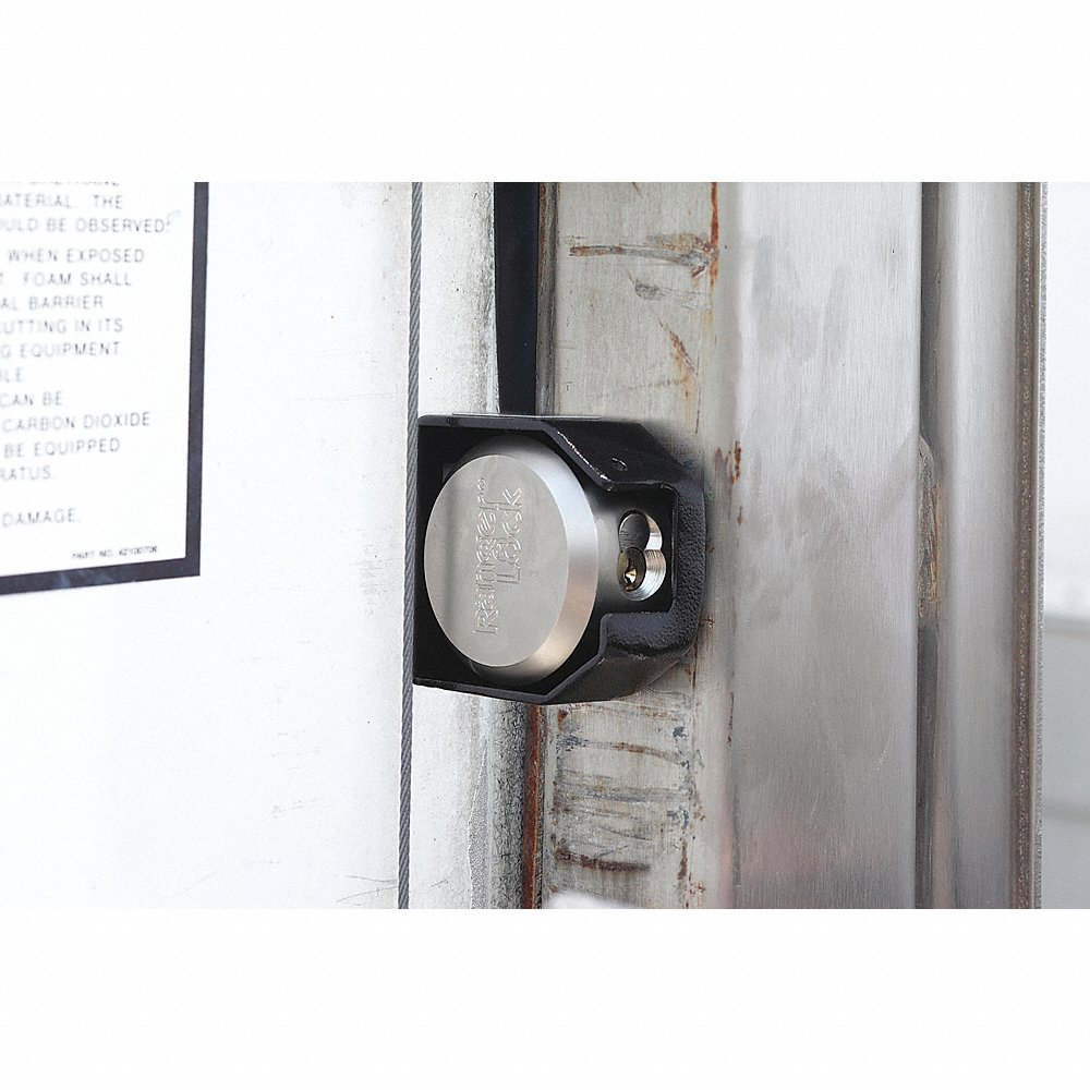 Padlock Guard, Hardened Steel, Blk, 2 InchL