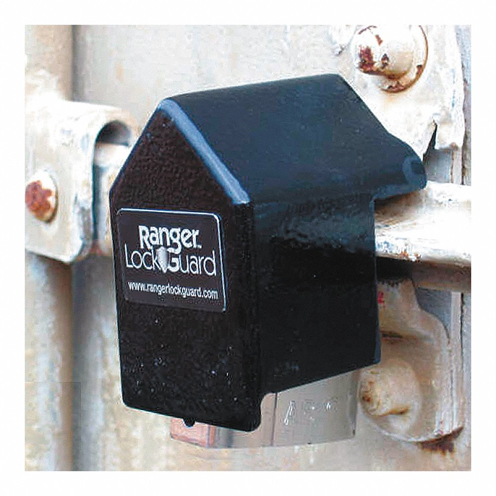 Padlock Guard, Hardened Steel, Blk, 2-3/4 InchL