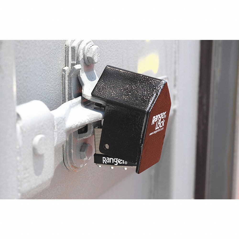 Padlock Guard, Hardened Steel, Blk, 2-3/4 InchL