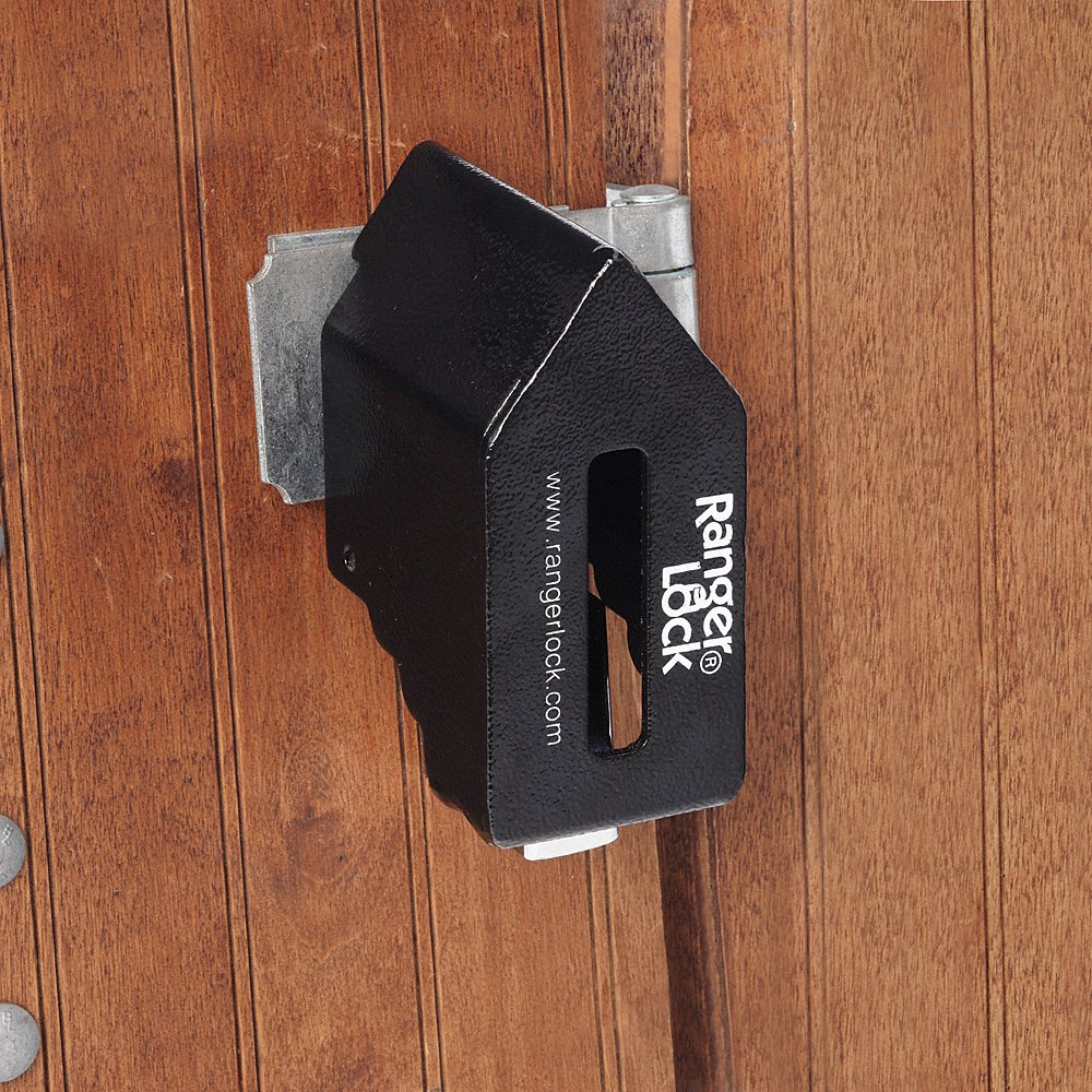 Padlock Guard, Hardened Steel, Blk, 5-1/4 InchL