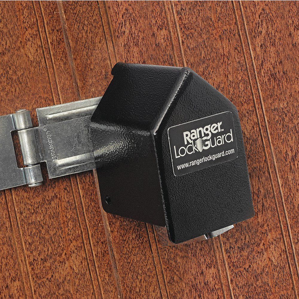 Padlock Guard, Hardened Steel, Blk, 2-3/4 InchL