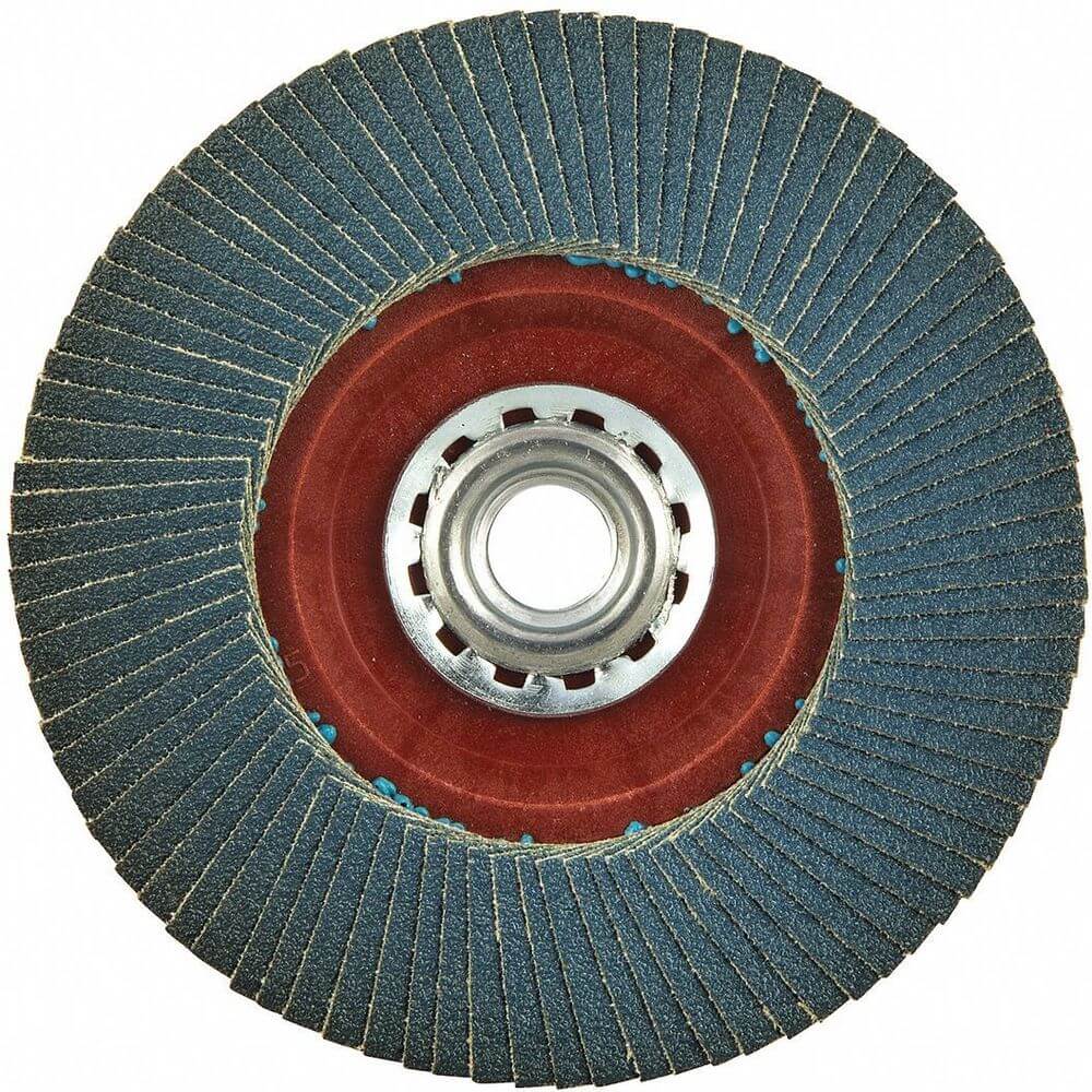 GRAINGER 77696002064 Flap Disc, 5/8 Inch Mounting Hole, Fine, 120 Grit Zirconia Alumina | CD2JEX 447R70