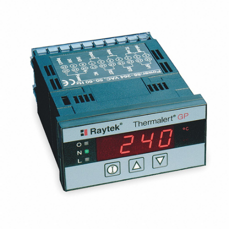 Digital panelmåler, temperatur eller prosess, passer til 1/8 din, Nema 12, -9999 til 9999 span, 4 siffer