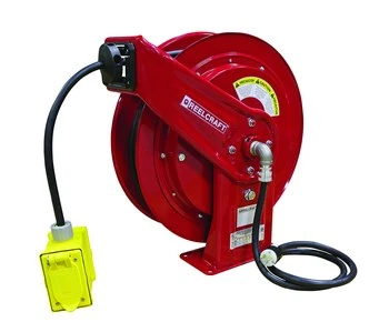 Power Cord Reel, With Duplex Outlet Box, Cable Length 75 Feet, 15A