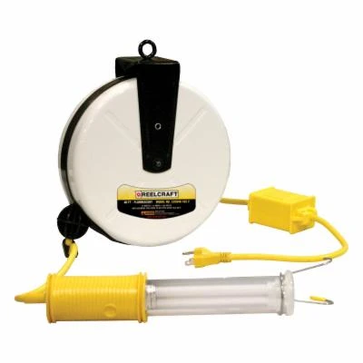 REELCRAFT LD2040 163 2 Fluorescent Light Cord Reel, Wire Size 16 Awg, Cable Length 40 Feet | BC7QVZ