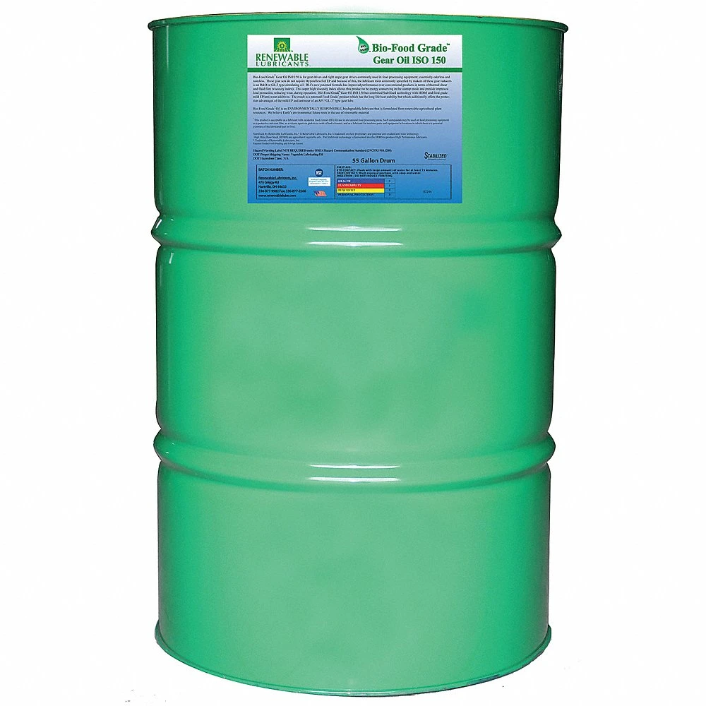RENEWABLE LUBRICANTS 87246 Bio Food Gear Oil, Grade 150, Drum 55 Gallon Capacity | CD4BNR
