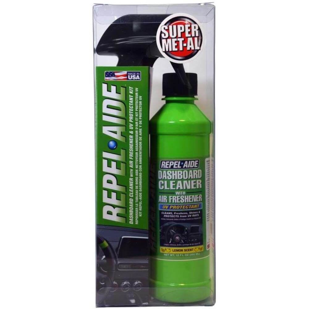 Repel Aide Dashboard Cleaner with UV Protectant and Fresh Scent Lemon 6PK