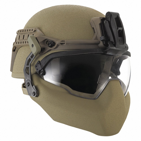 Complete Tactical Helmet System, Xl, Black, 7-3/4 To 8-1/4 Fits Hat Size