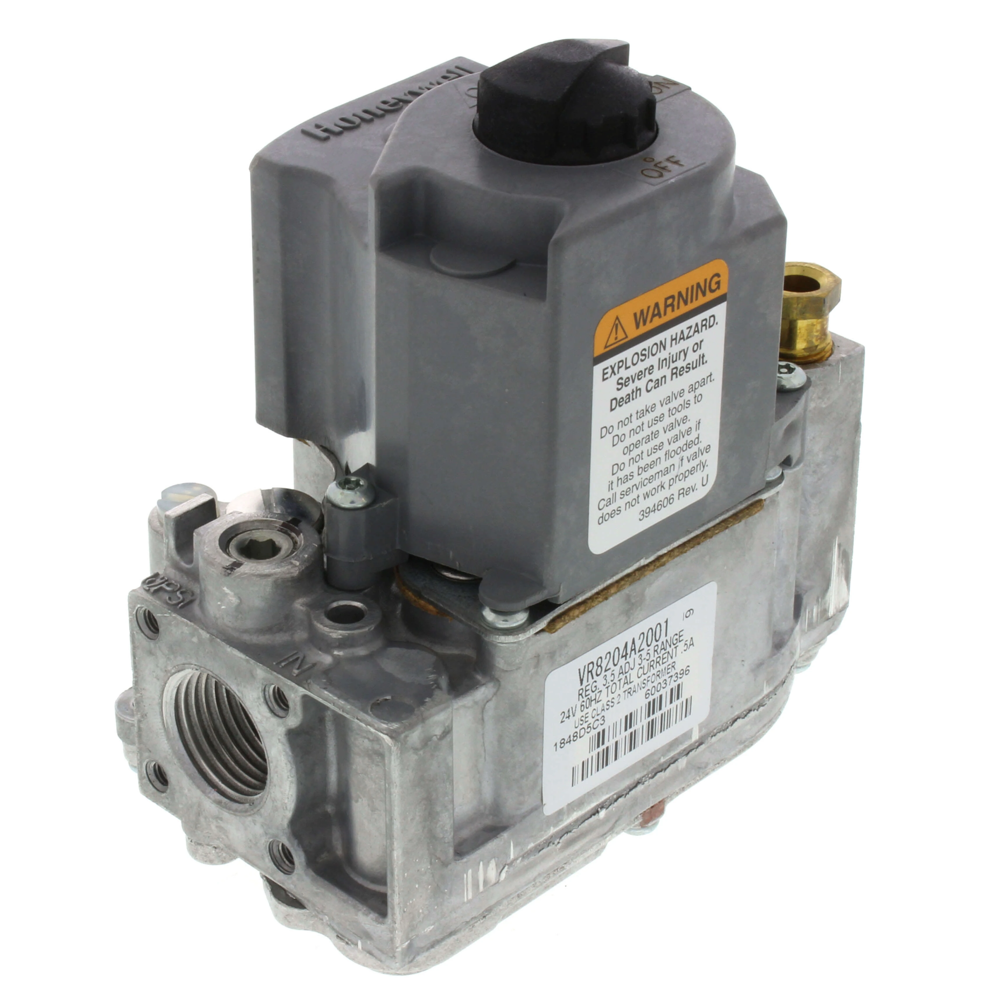 Gas Valve, Natural Gas, 24 V AC, 1/2 Inch Inlet Size