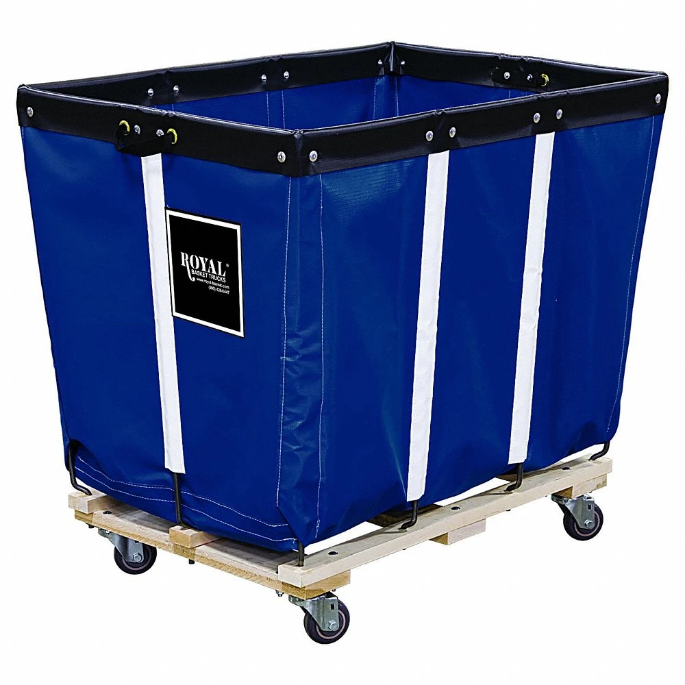 Basket Truck, Vinyl Liner, Navy Blue, 2 Rigid/2 Swivel, Corner, Standard Truck
