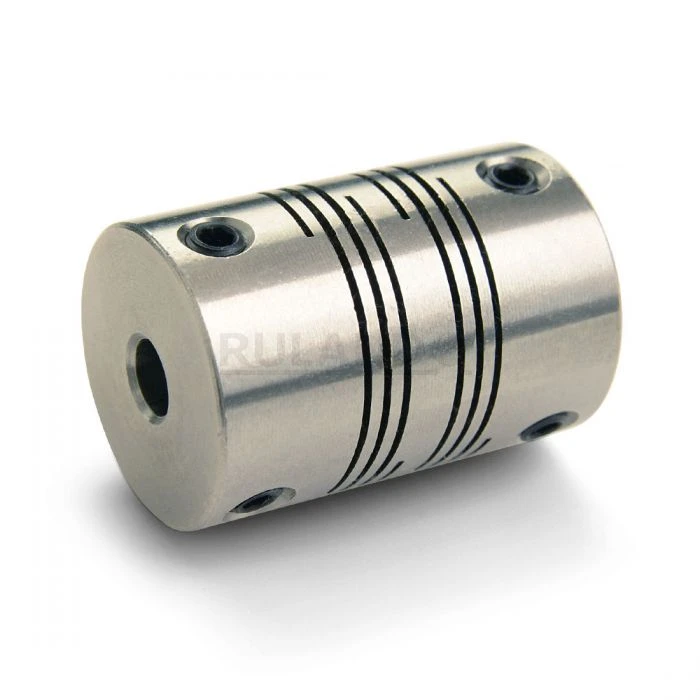 Coupling, 6 Beam, Set Screw Style, 20mm x 14mm Bore, 38.1mm O.D., 57.2mm Length