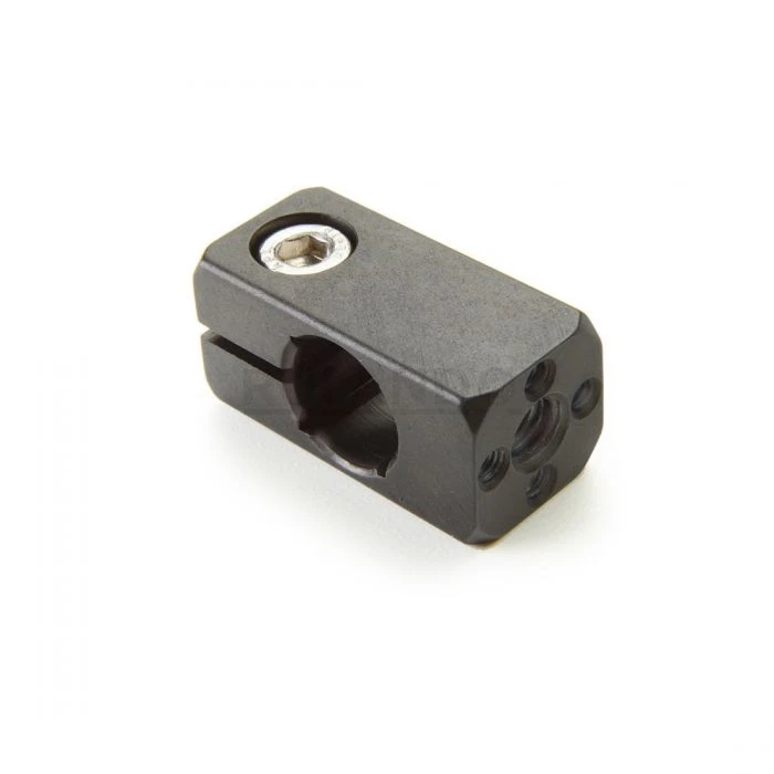 Thru Hole 15mm, Thread M6, L 40mm, Black Anodized Aluminum