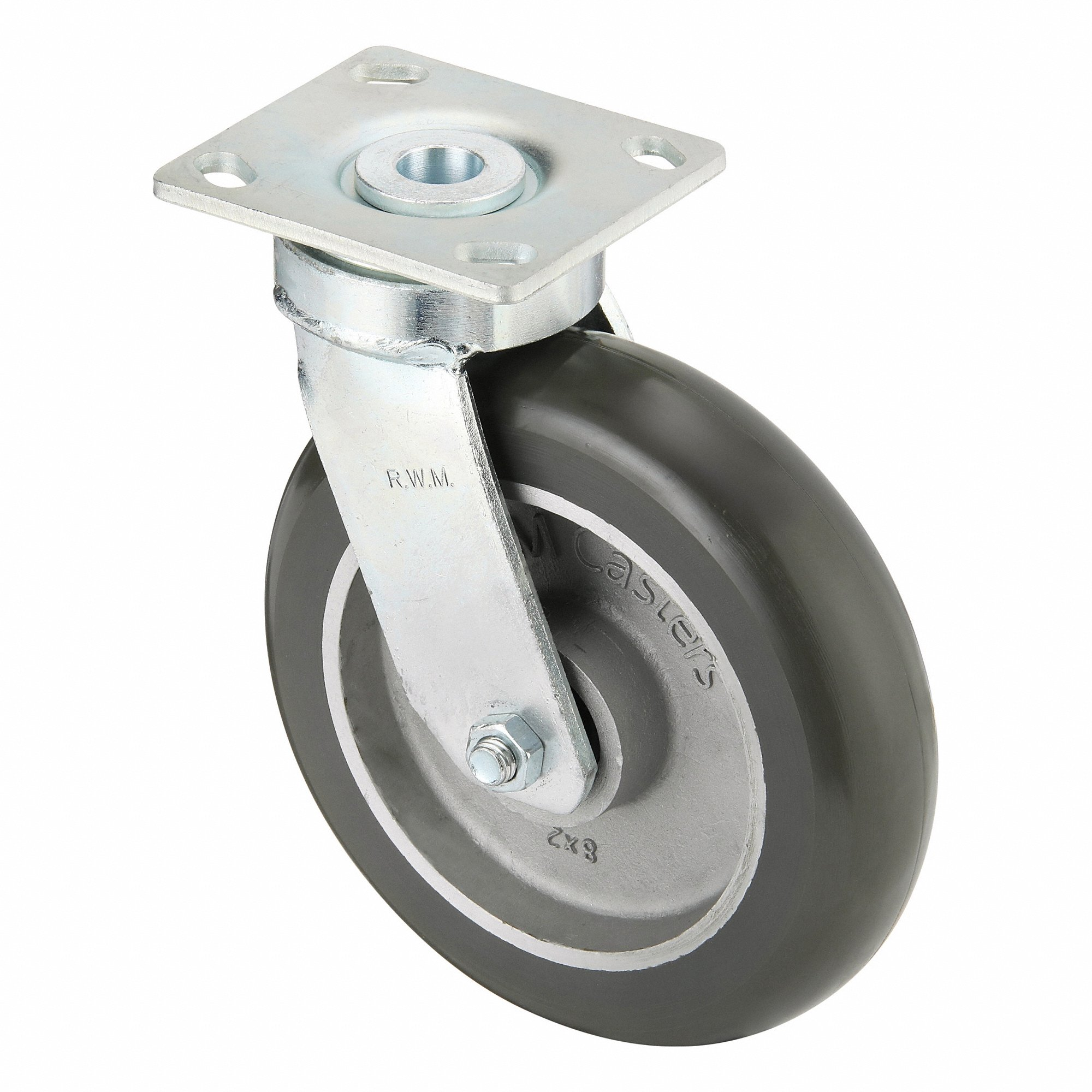 RWM 48-UAB-0821-S-ESD Static-Dissipative Plate Caster, 8 Inch Dia, 9 1/2 Inch Height | CT9QMZ 55KP34