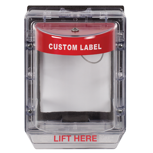 Fire Alarm, With Horn & Spacer, Indoor/Outdoor, Red Horn, Clear Spacer