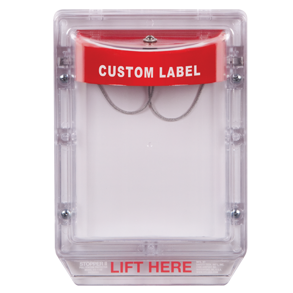 Fire Alarm, Without Horn With Spacer, Red Horn Housing, Clear Spacer